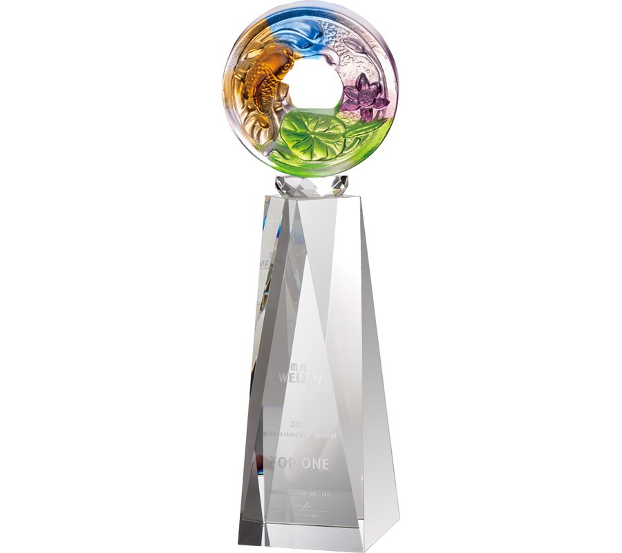 WS-52017脫蠟琉璃多切面造型水晶獎盃